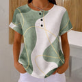 Blouse décontractée à blocs de couleurs
