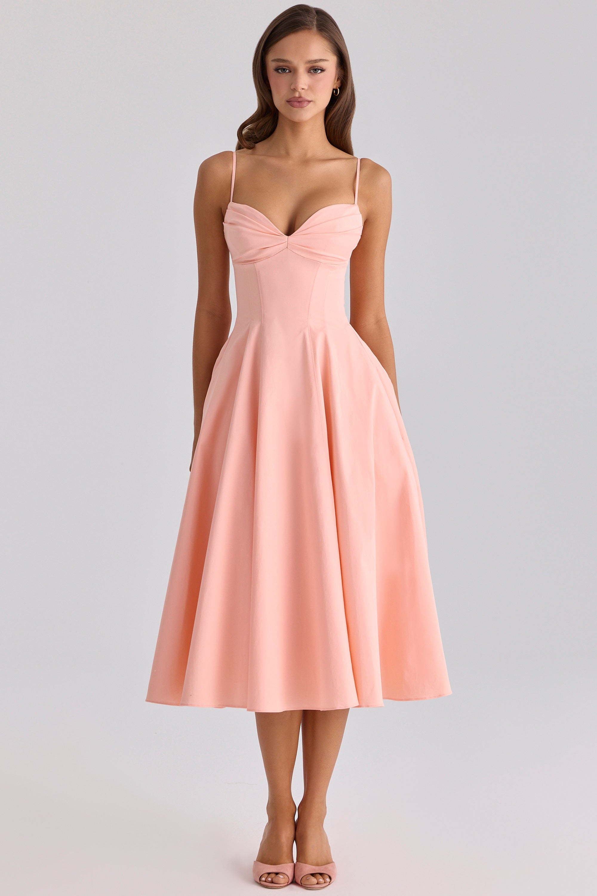 JASMYN | Robe Midi Drapée