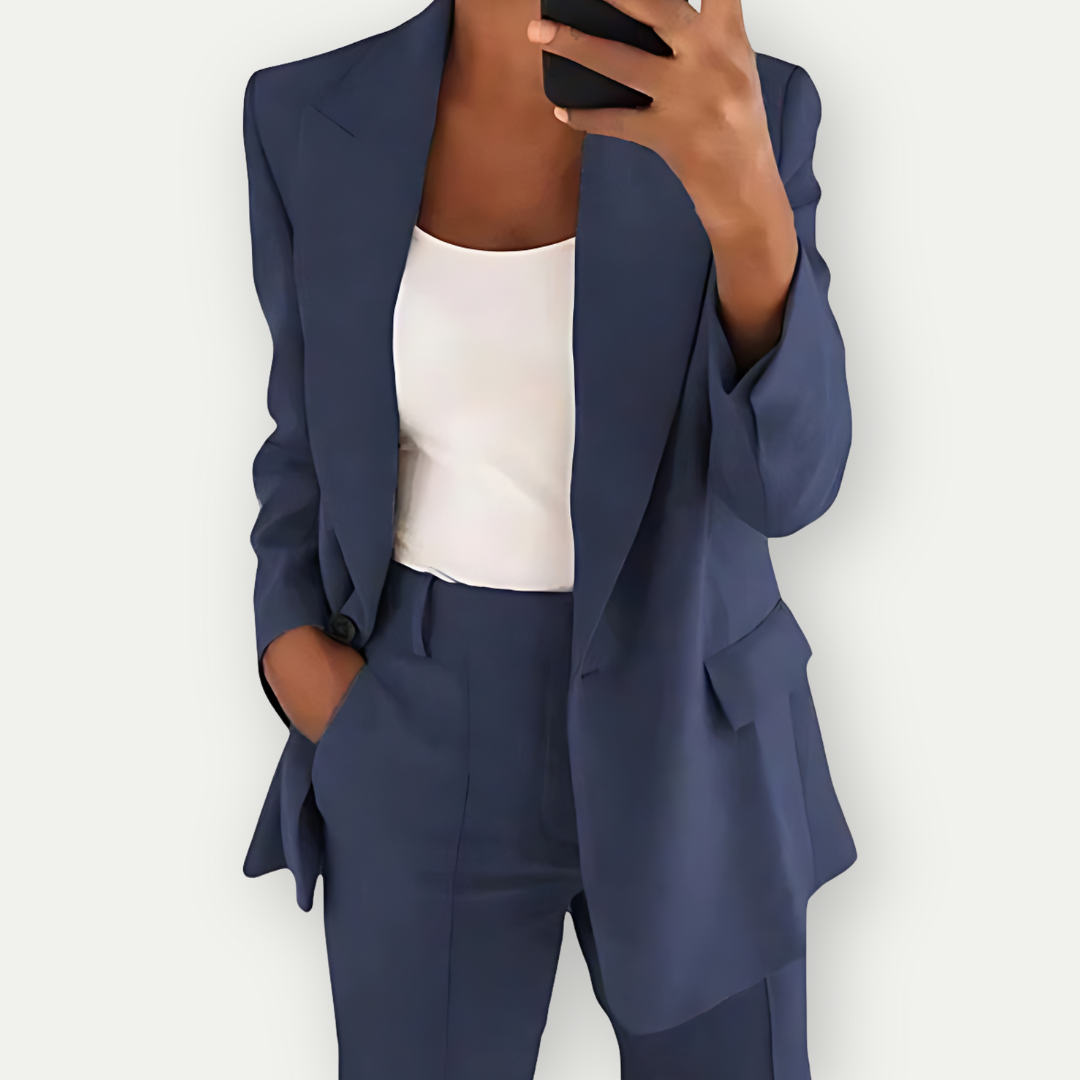 The Leyla Suit — Toasted Almond Wool-Blend