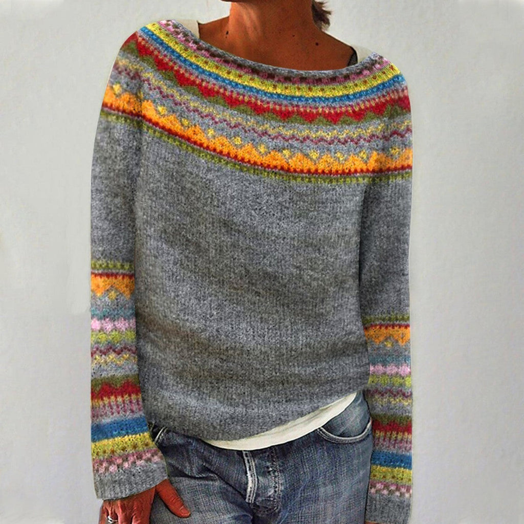 The Ylva Nordic Pullover — Cerulean Mosaic