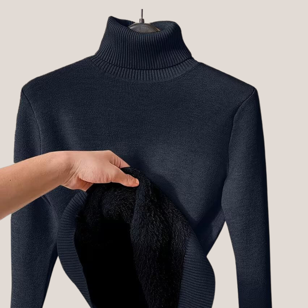 The Sanna — Onyx Insulated Turtleneck