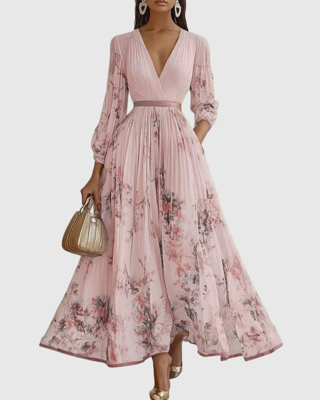 Siena™ - Robe Maxi Plissée Chic