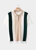 Polo Resort blanc zippé