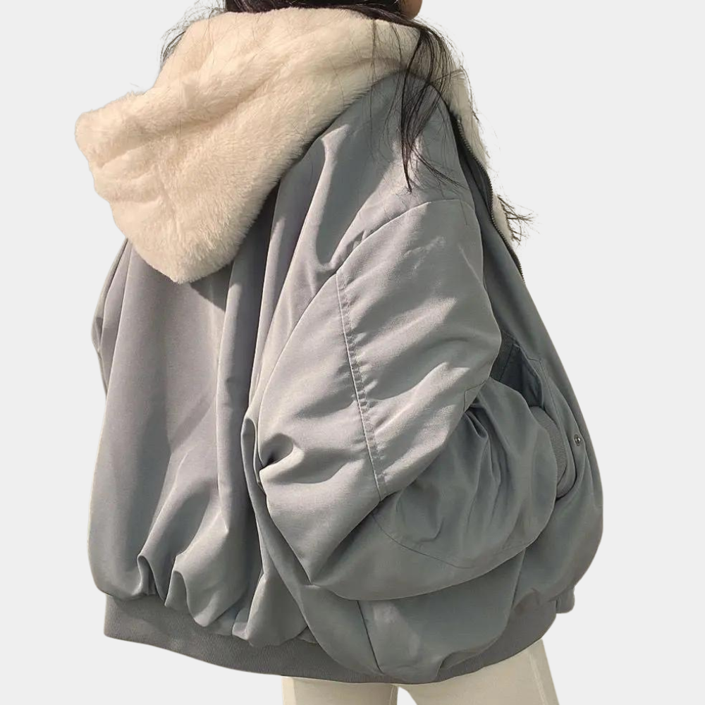 The Liora Cocoon — Ash Oversized Puffer