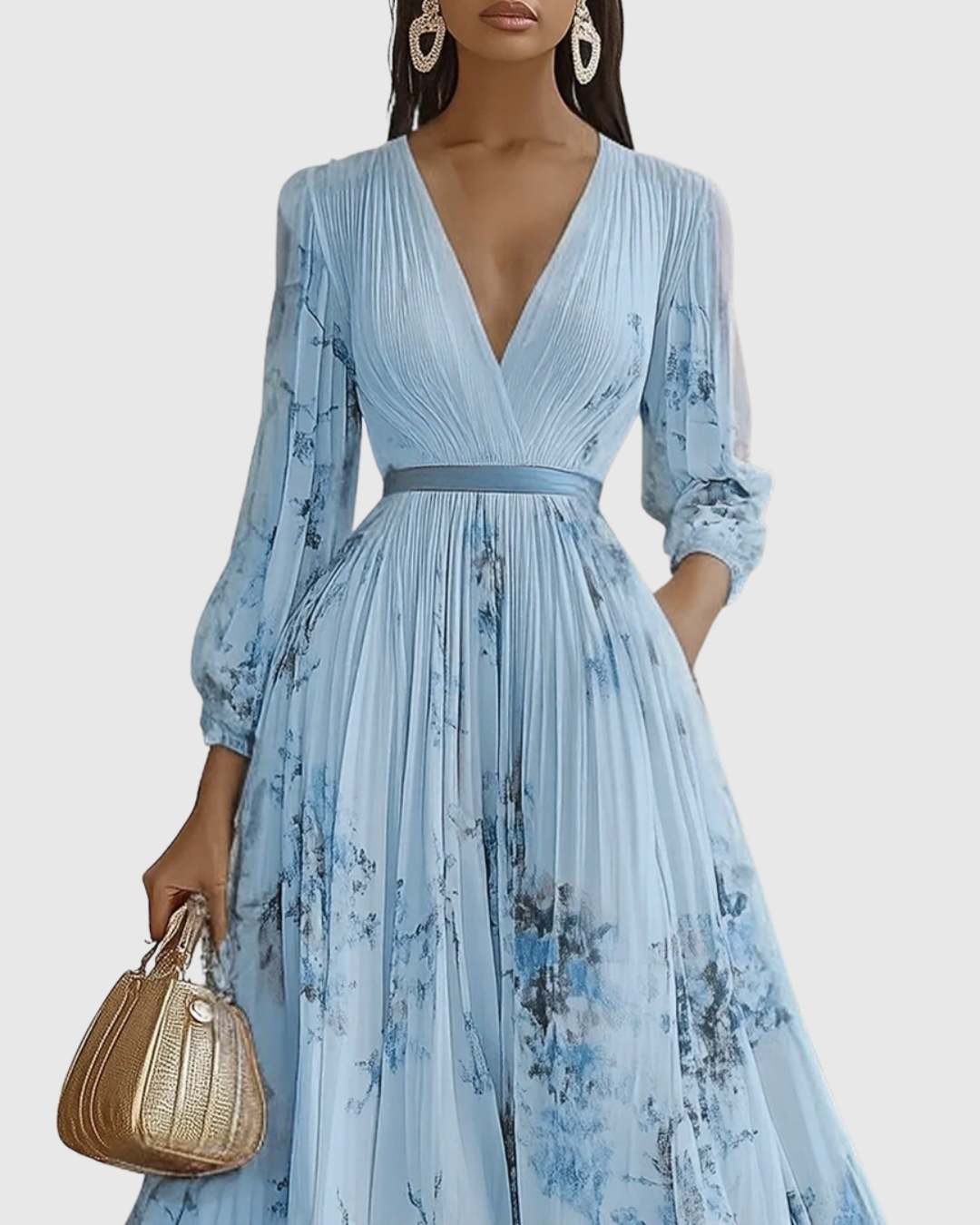 Siena™ - Robe Maxi Plissée Chic