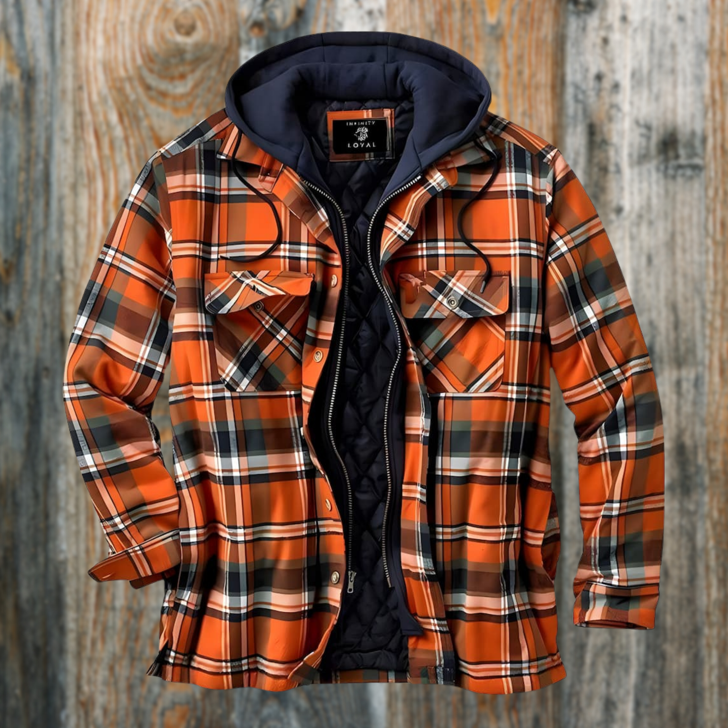 The Alaric — Quilted Lined Lumberjack in Blue