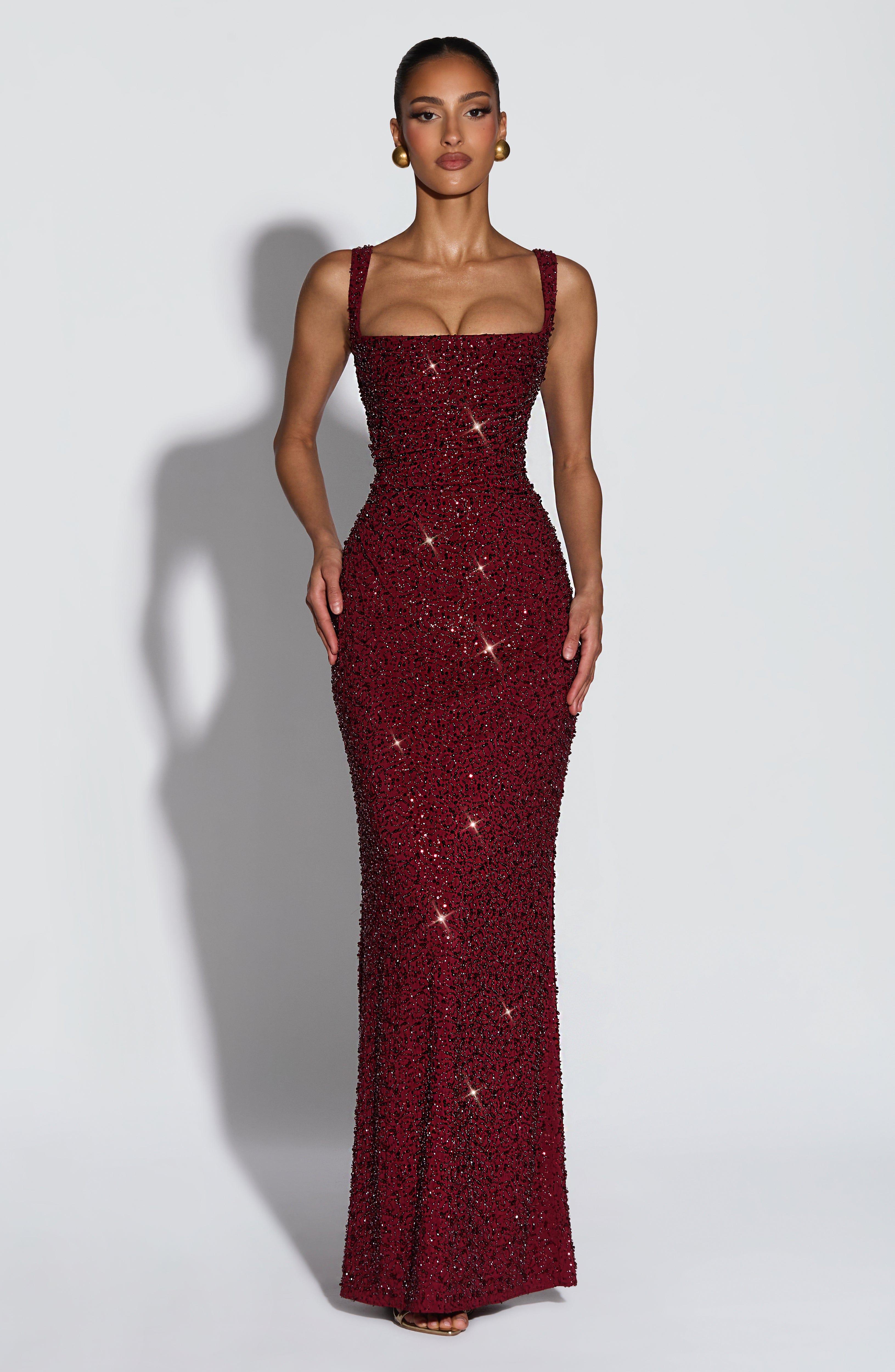 ROSALIND | Robe longue à encolure carrée