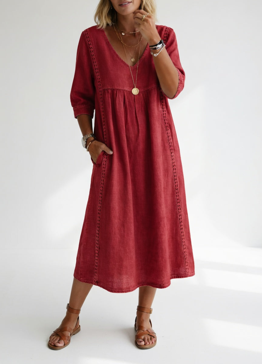 Lioréa™ — Robe Midi Fluide Chic et Décontractée