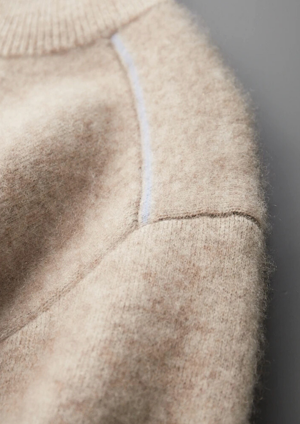 Cardigan zippé bicolore en cachemire premium