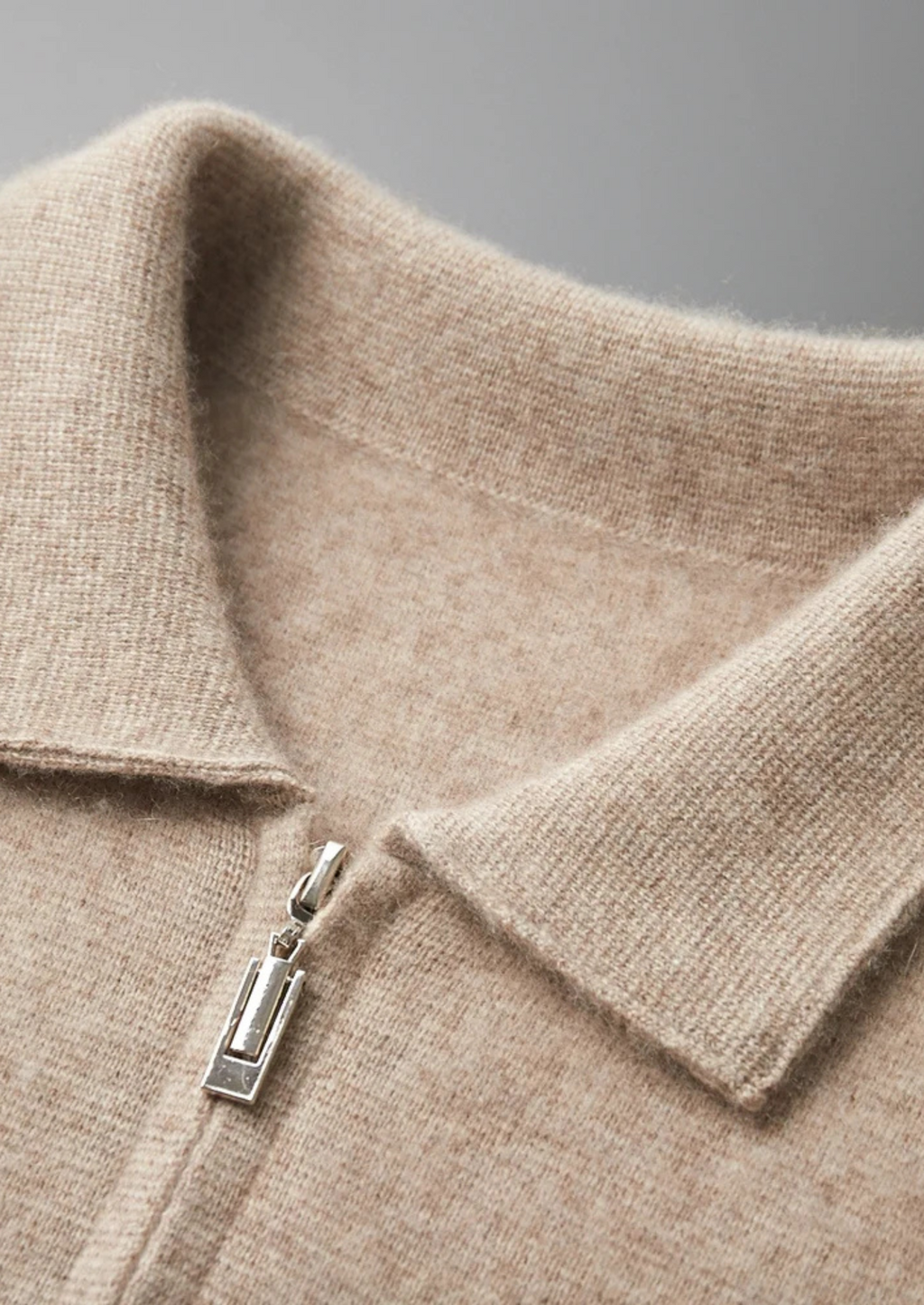 Cardigan en cachemire premium avec fermeture éclair