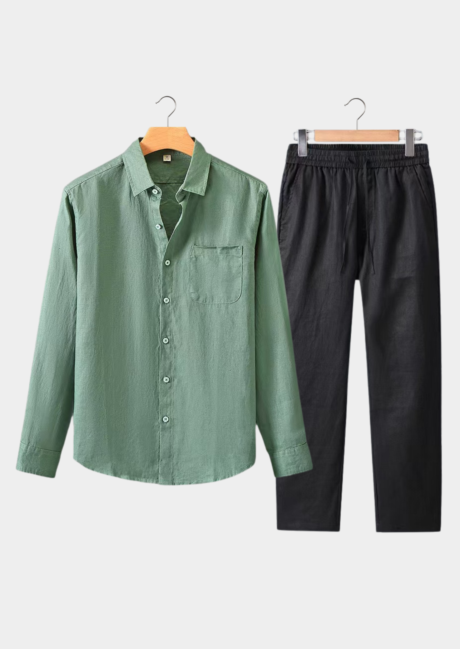 ENSEMBLE D'ÉTÉ DOLCEVITA À MANCHES LONGUES – NOIR/VERT