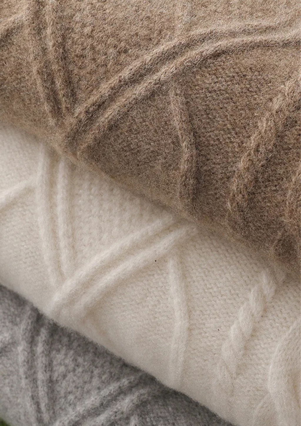 Pull col rond d'hiver en laine mérinos extra-fine pure