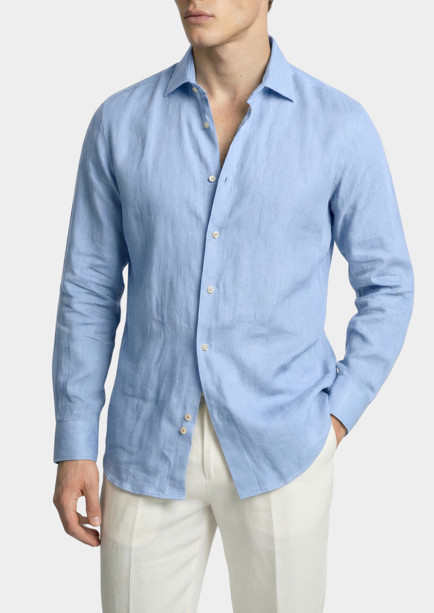 CHEMISE CÔTIÈRE DE PORTOFINO - Bleu Doux