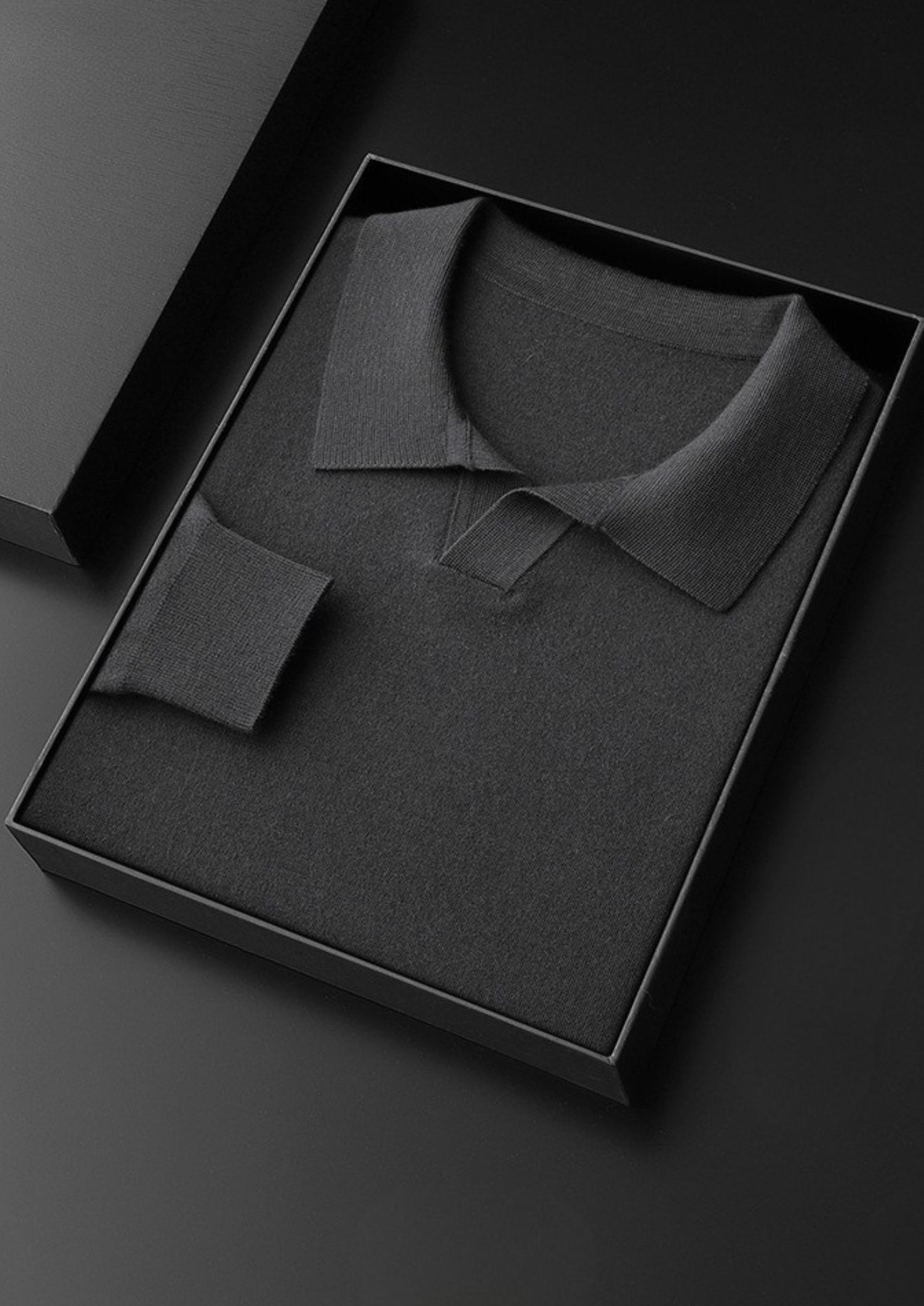 PULL POLO EN CACHEMIRE PREMIUM SANS BOUTONS