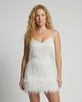 The Elira — Feathered Sequin Cocktail Dress
