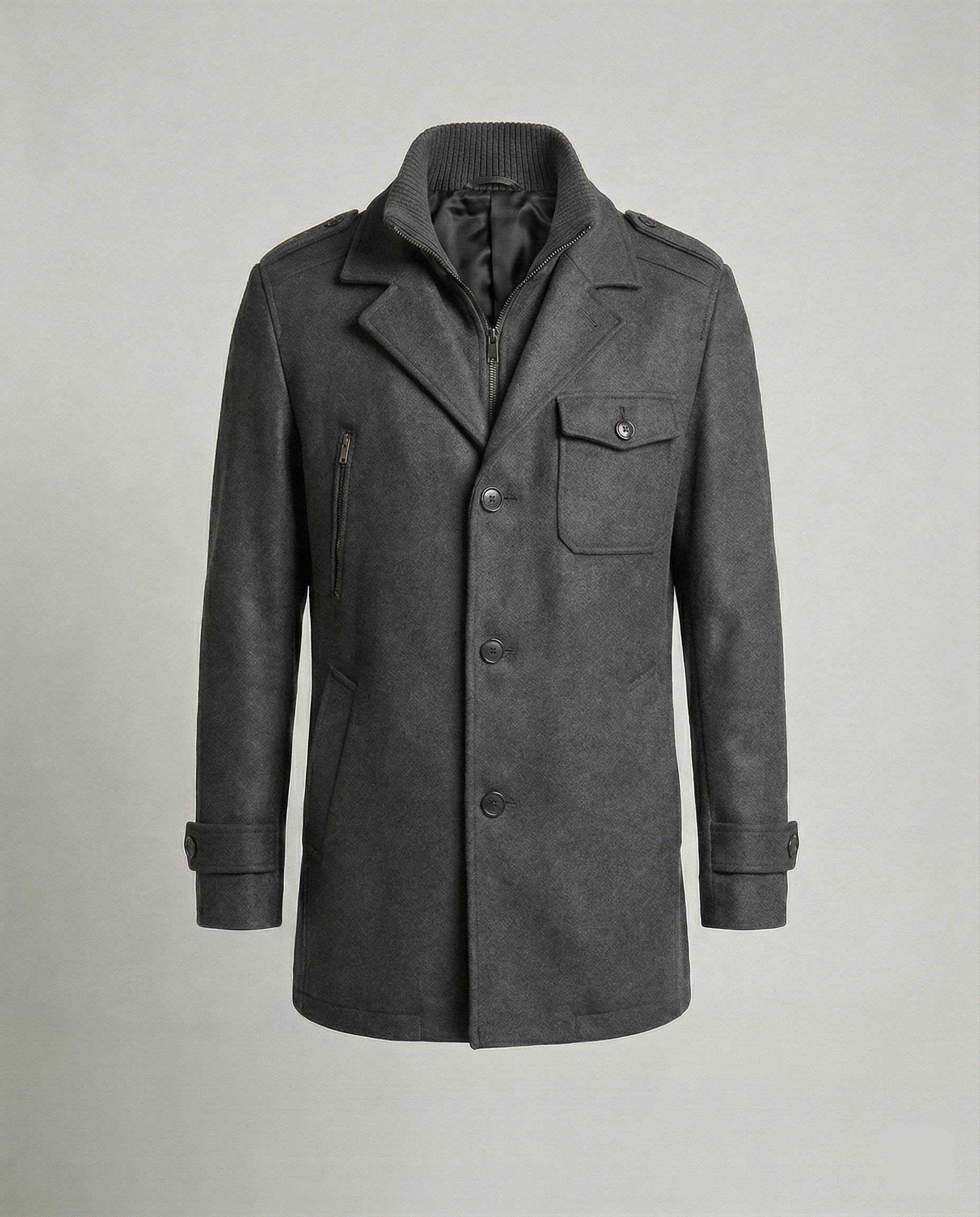 Bernd Field Coat — Onyx Wool Blend