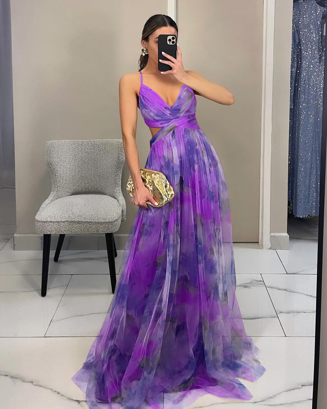 GISELLE | Robe Maxi en Chiffon