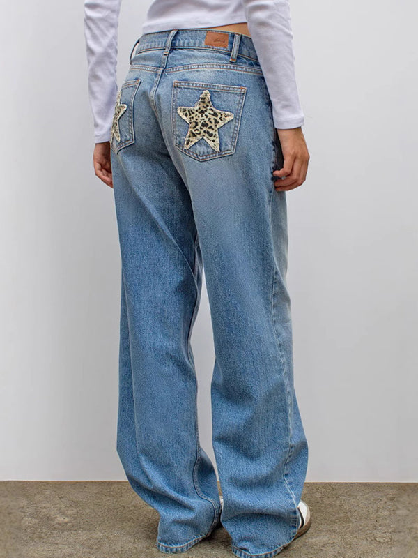 Imani — Retro Blue Boyfriend Jeans