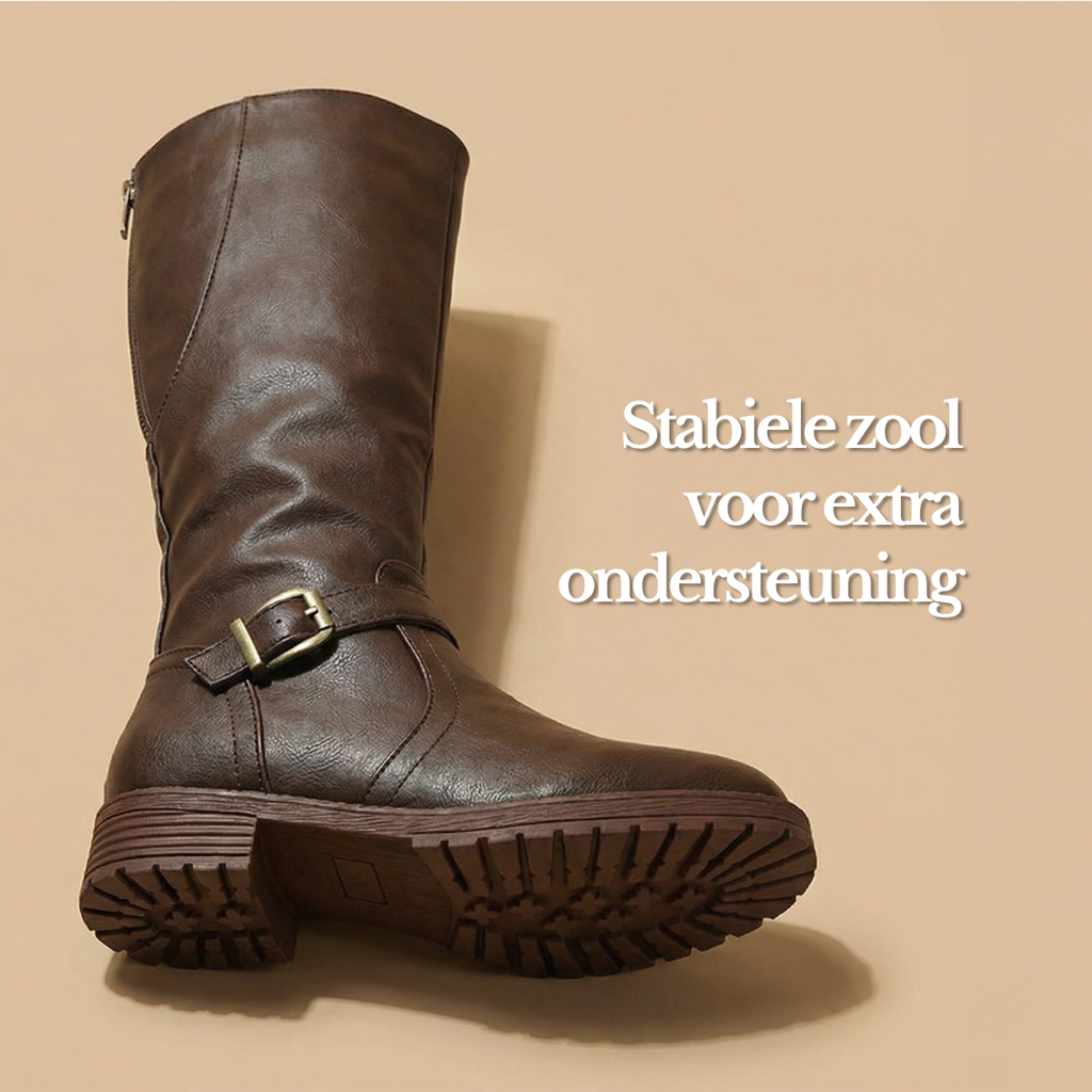 Tova Tall — Matte Black Orthopedic Boot