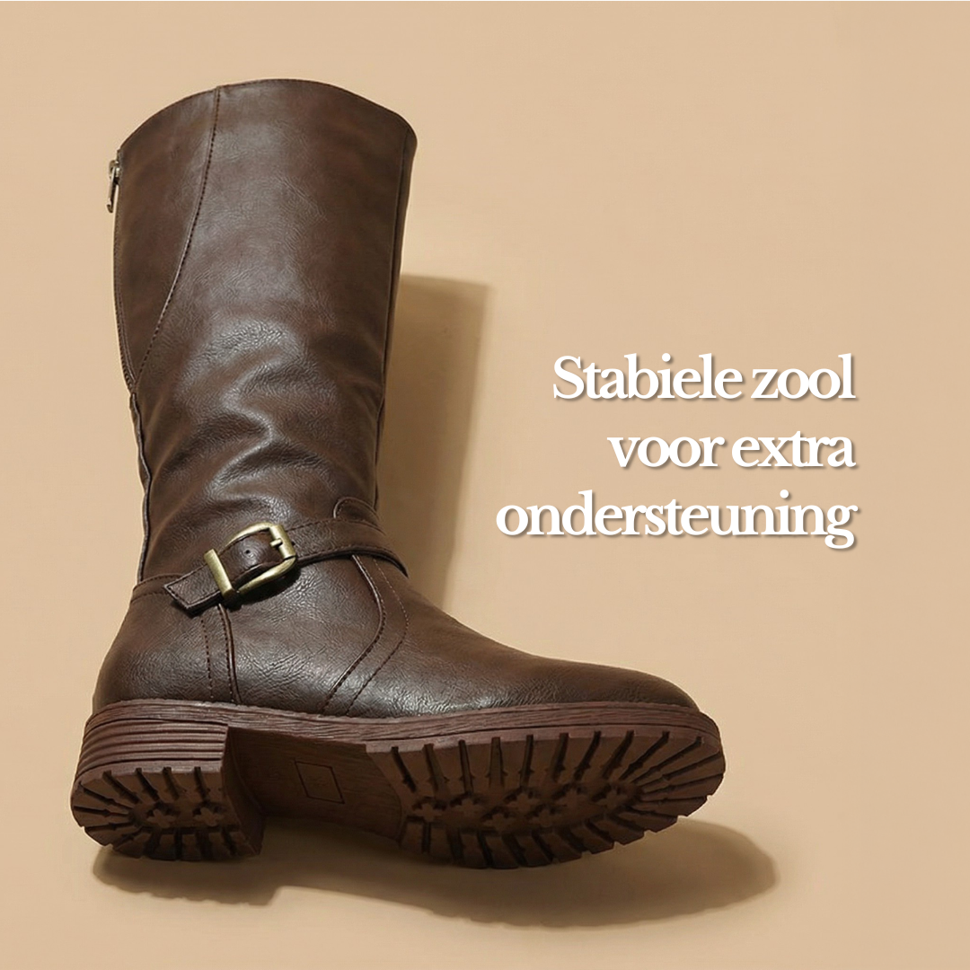 Tova Tall — Matte Black Orthopedic Boot