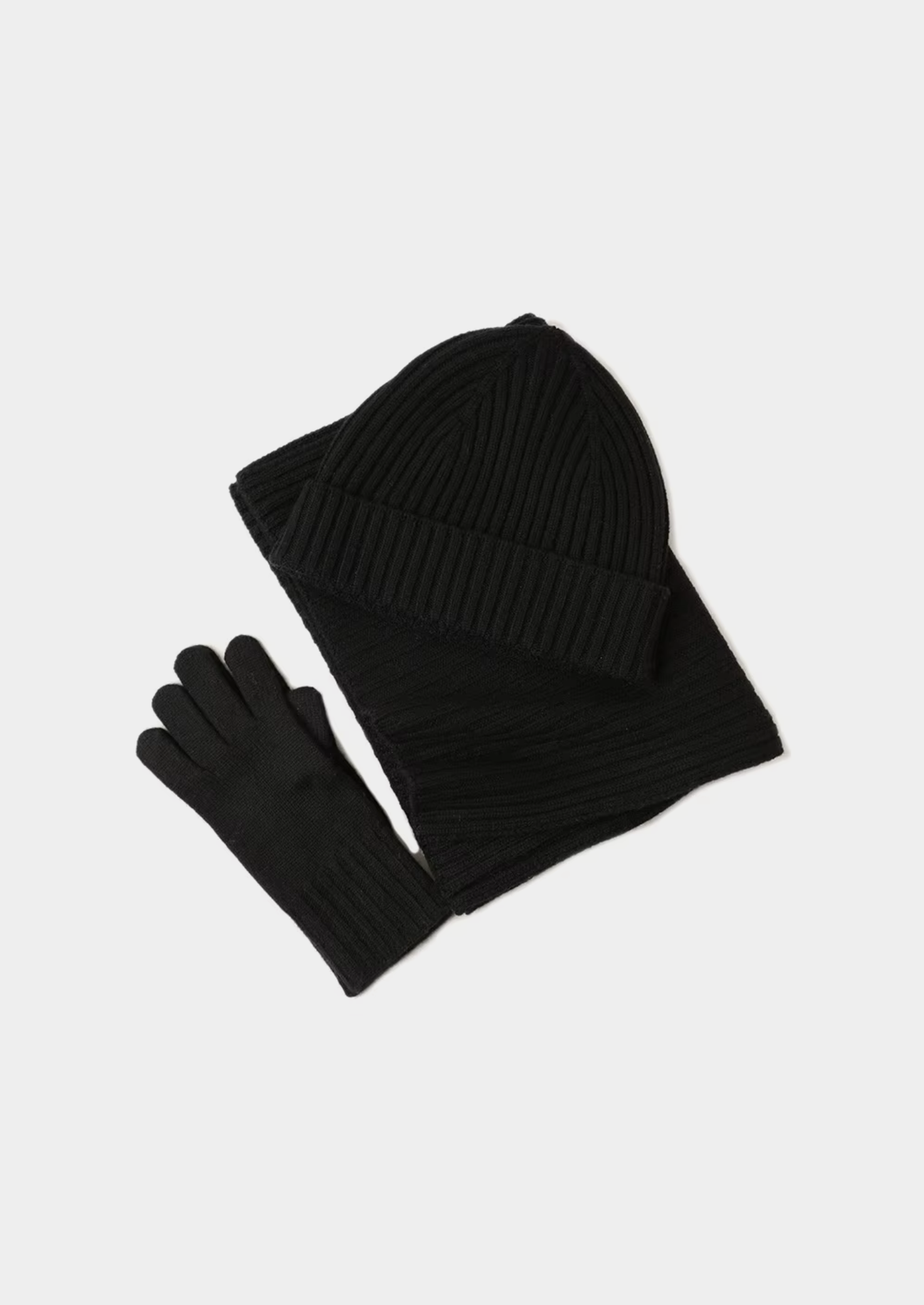 ESSENTIELS D'HIVER EN LAINE MÉRINOS PURE EXTRA-FINE – NOIR