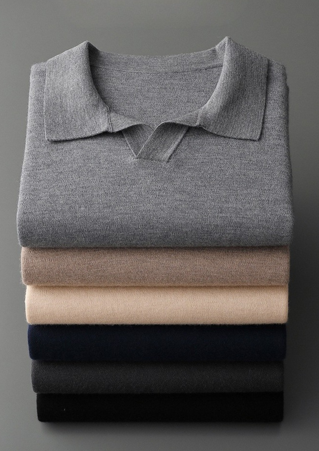Polo en cachemire premium sans boutons