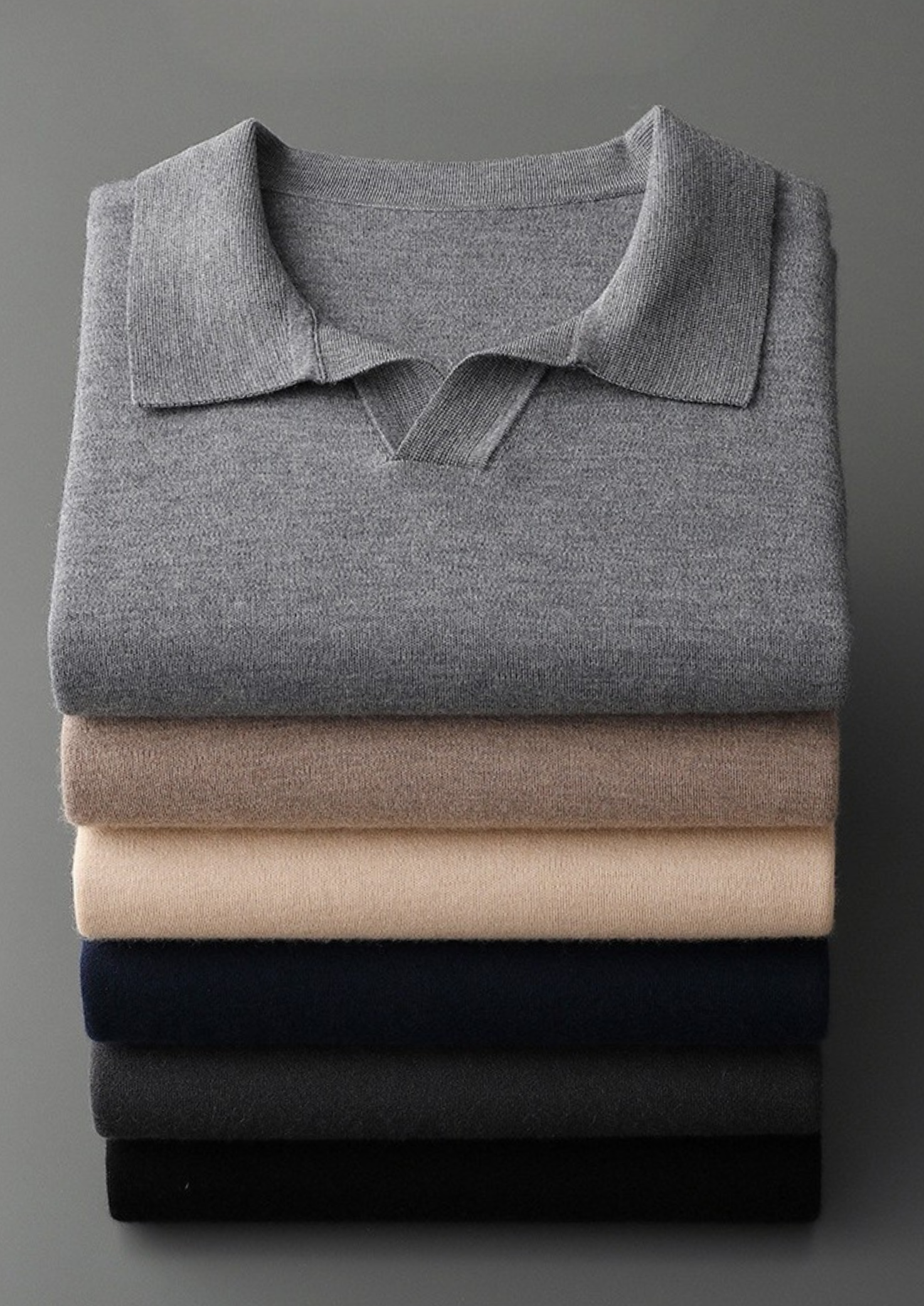Polo en cachemire premium sans boutons