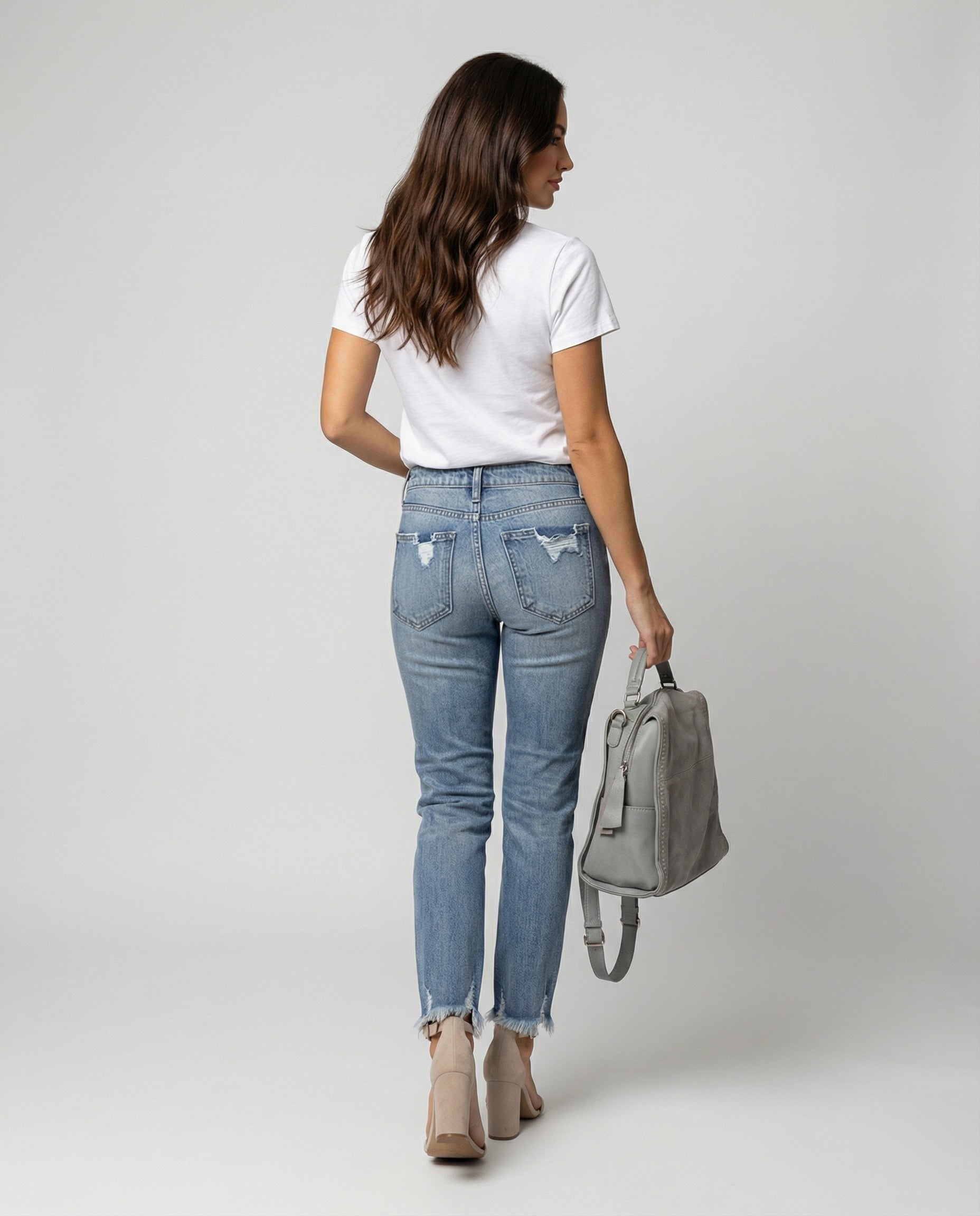 The Kyro Slim — Sky Blue Distressed Jeans