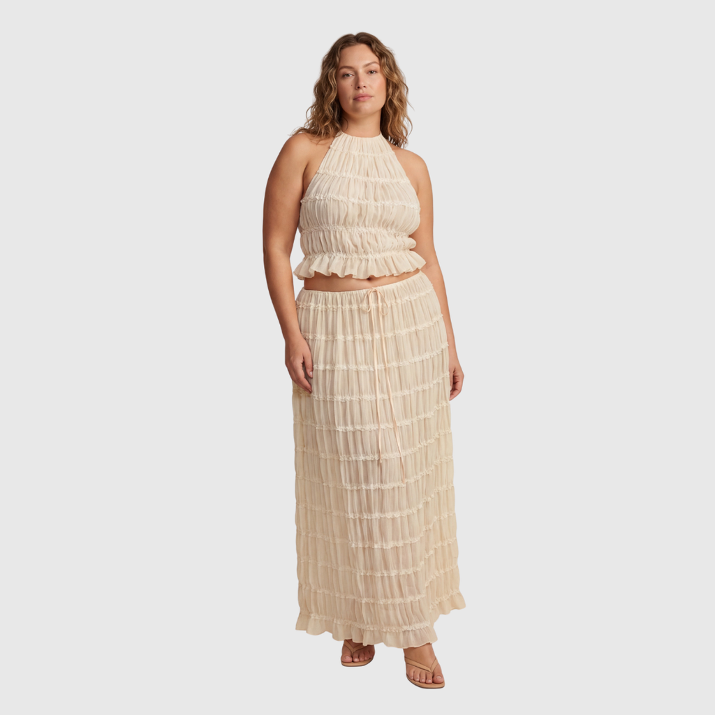 Sablea Set — Onyx Halter & Maxi Skirt