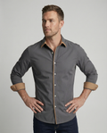 The Kaelen — Charcoal Button-Down Shirt