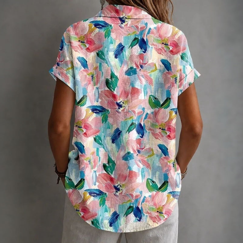 Blouse à motif floral vintage