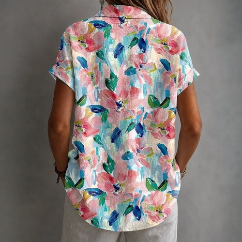 Blouse à motif floral vintage