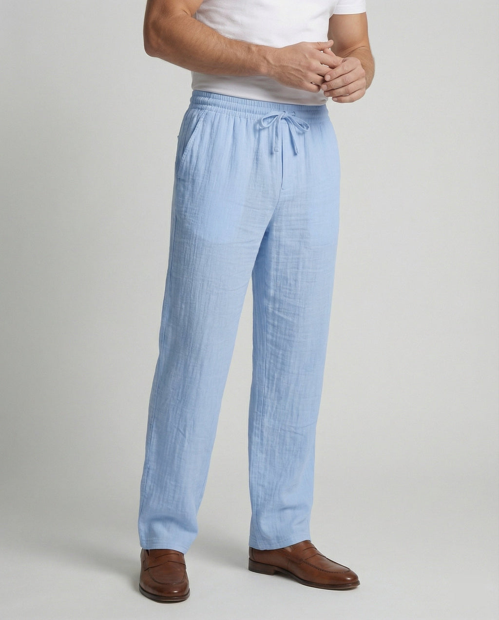 The Elian — Linen Drawstring Trousers