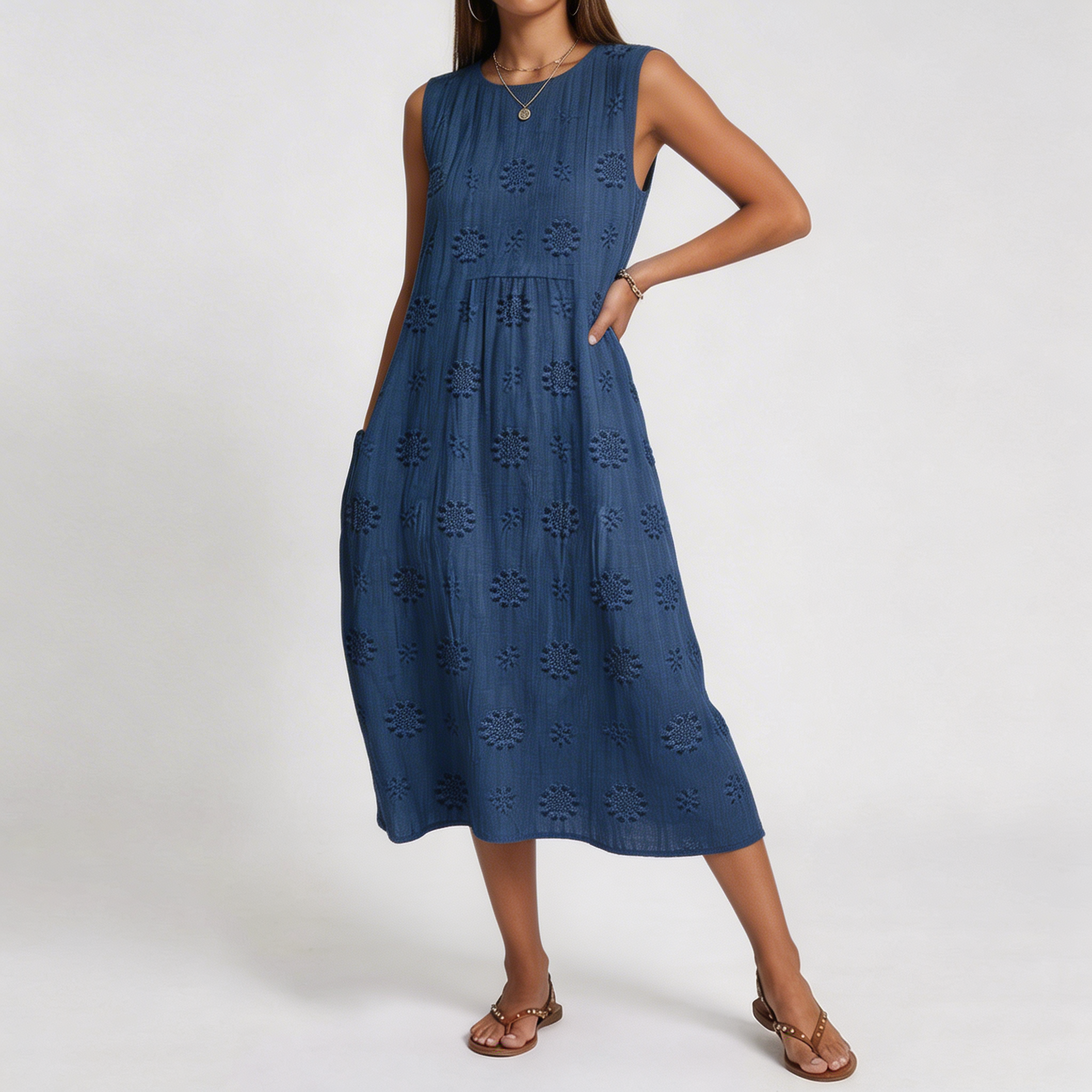 Audrey | Robe mi-longue à motifs