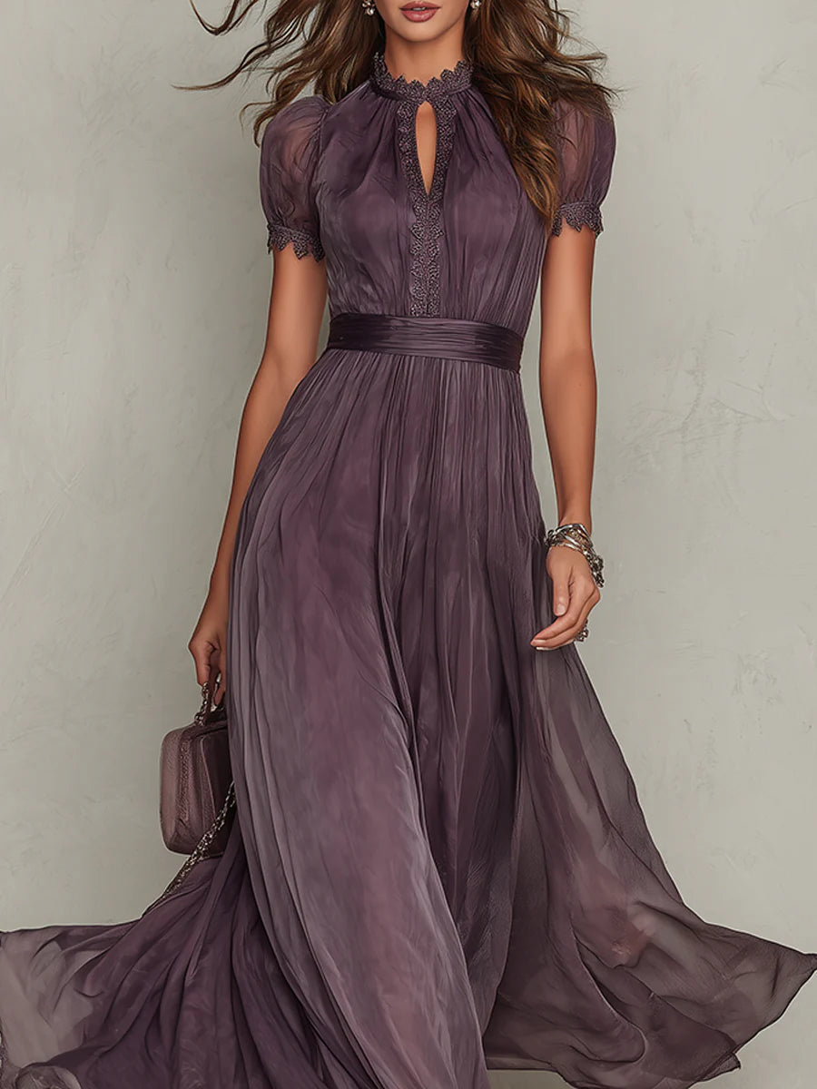 Robe Longue Flavia en Tissu Luxueux – Élégance Incomparable chez Maison Claire et Sylvie