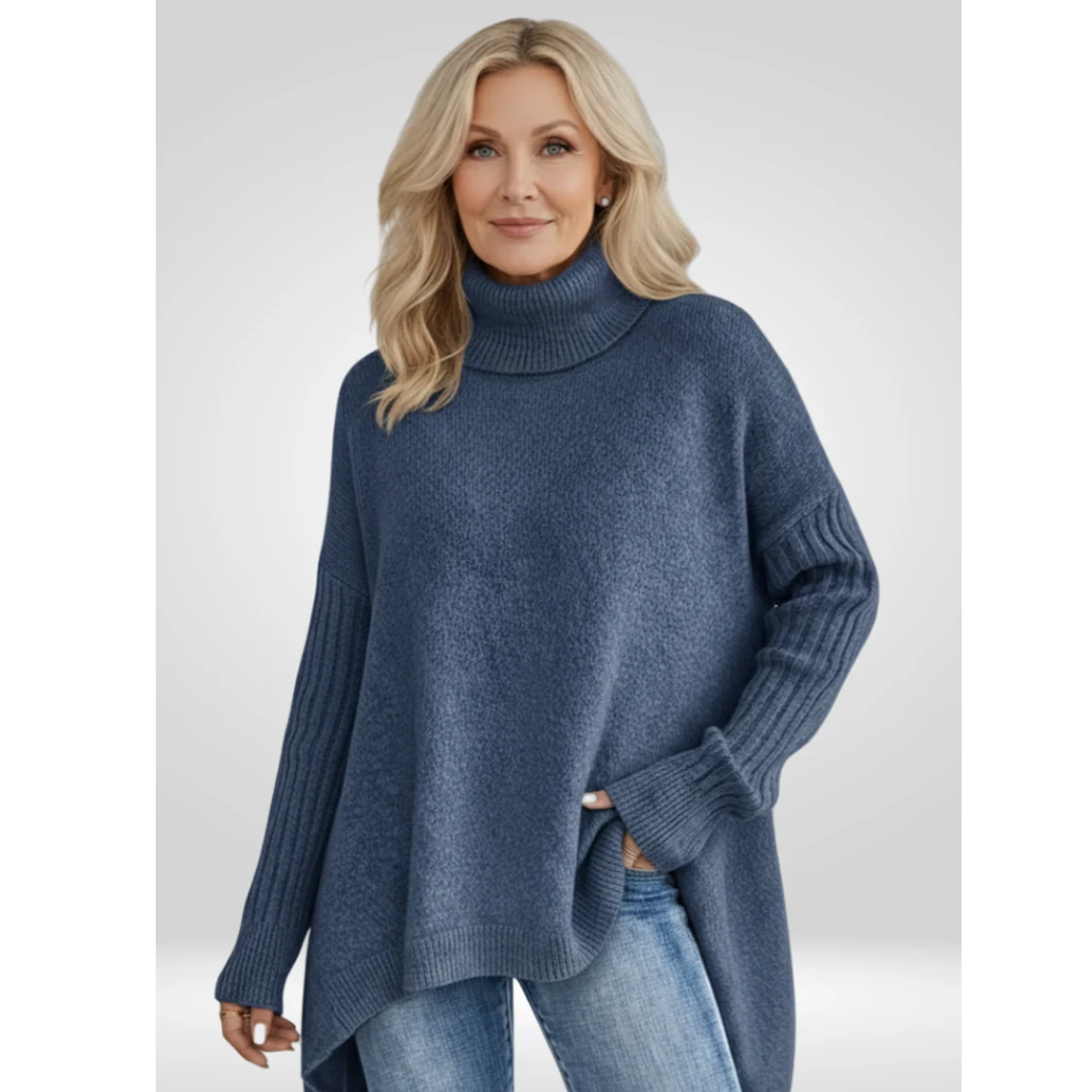 The Adriana — Oatmeal Turtleneck Sweater