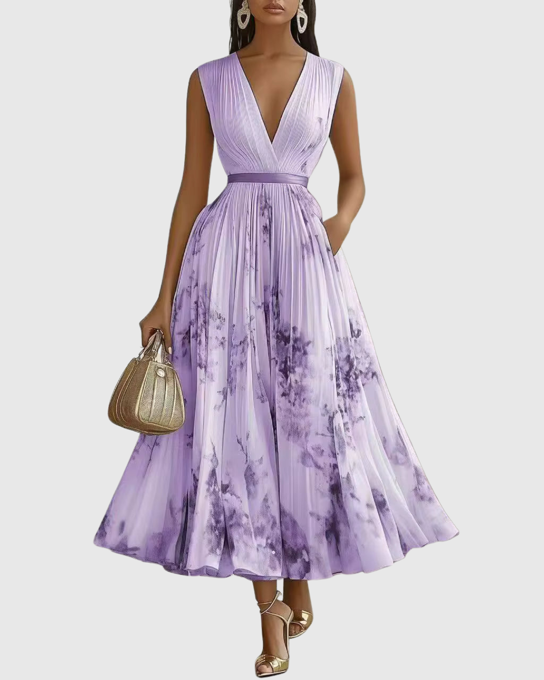 Siena™ - Robe Maxi Plissée Chic