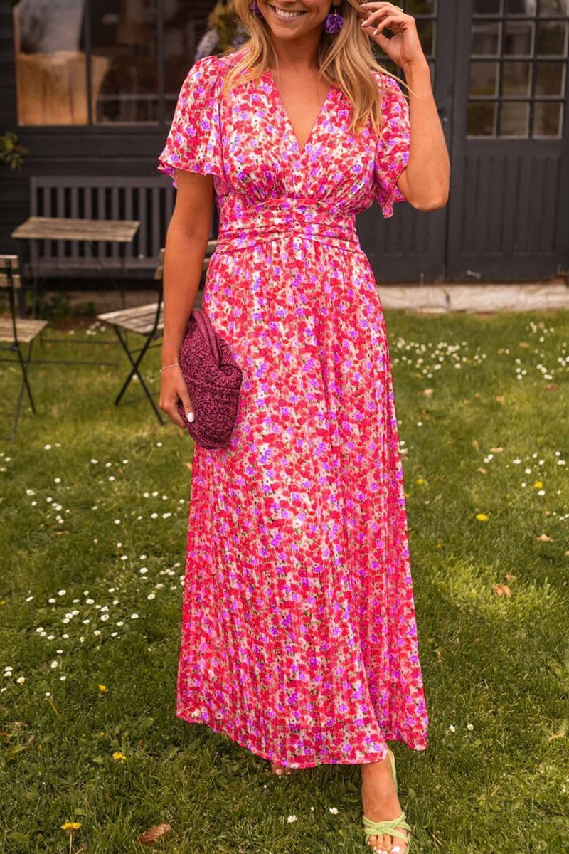 Natalie | Robe Maxi Imprimée Flatante