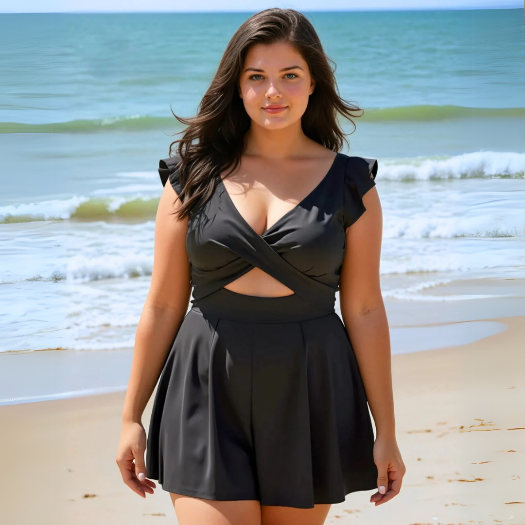 Isla One-Piece — Blush Wrap Swimsuit