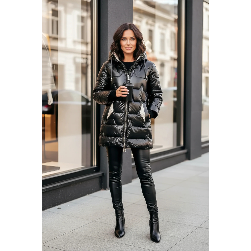 Tova — Midnight Sleeveless Puffer Coat