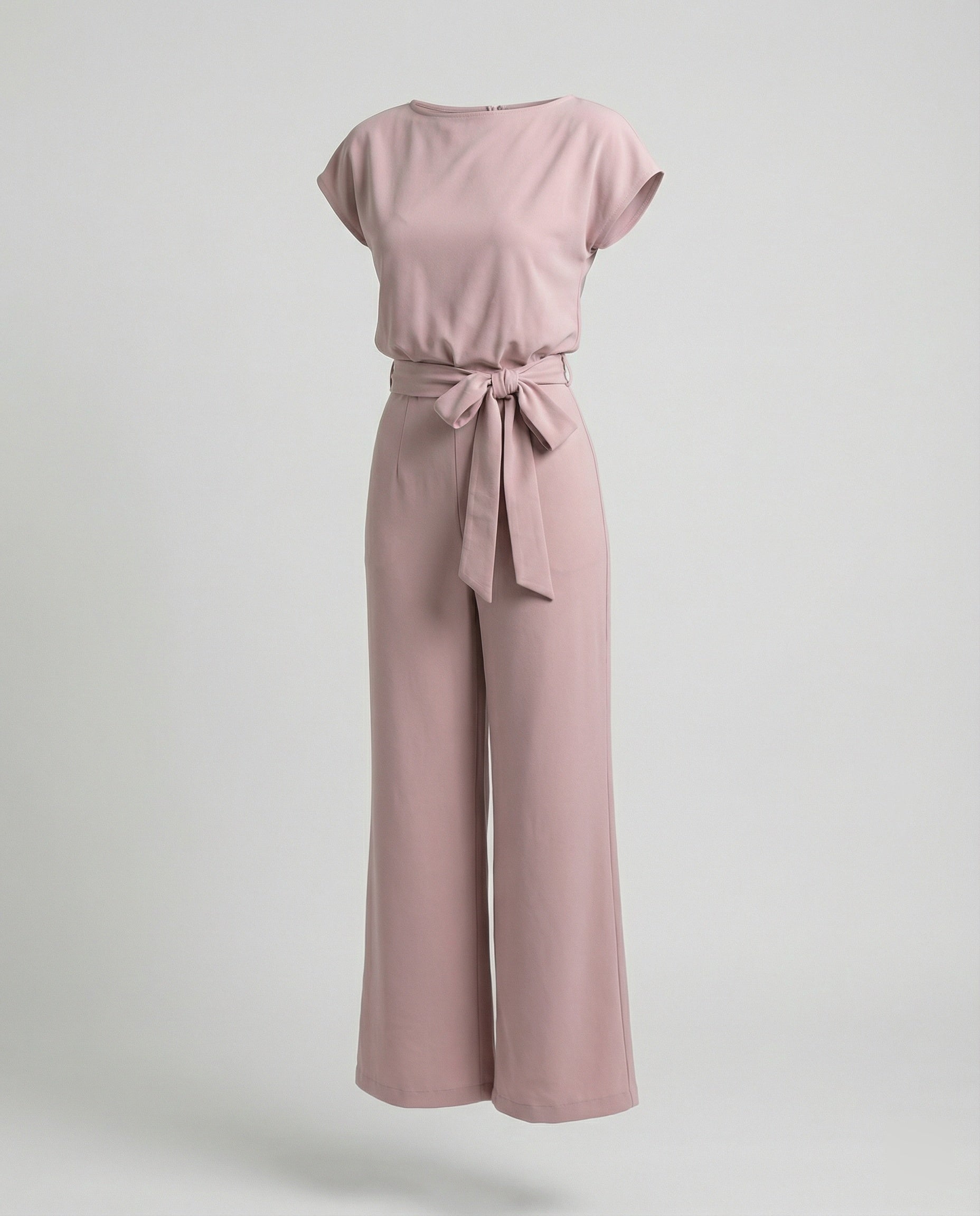 The Elara Jumpsuit — Blush Wrap