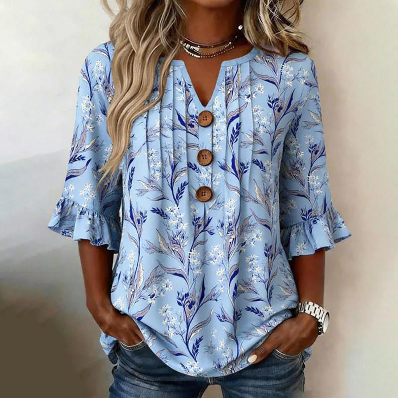 Blouse vintage avec imprimé floral