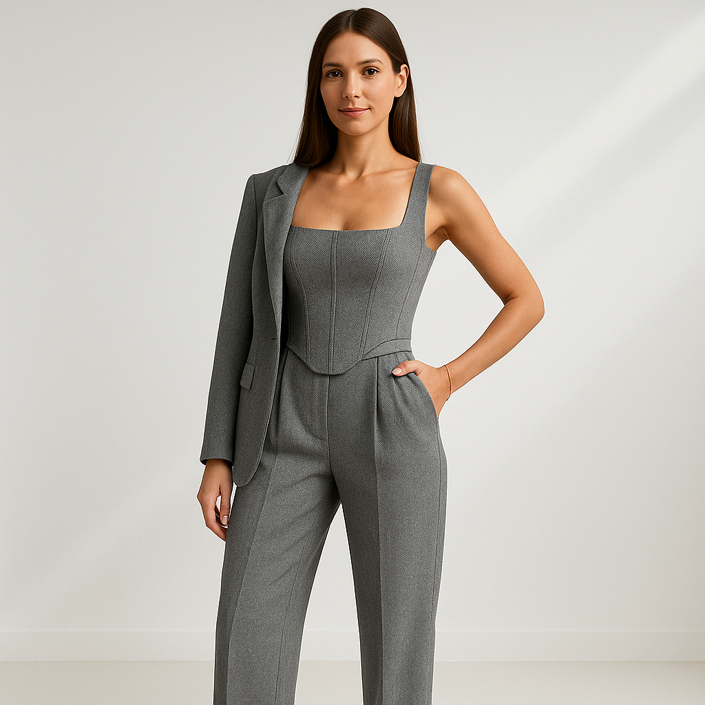The Elira Set — Blush Three-Piece Suit