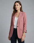 Elara Blazer — Blush Pink