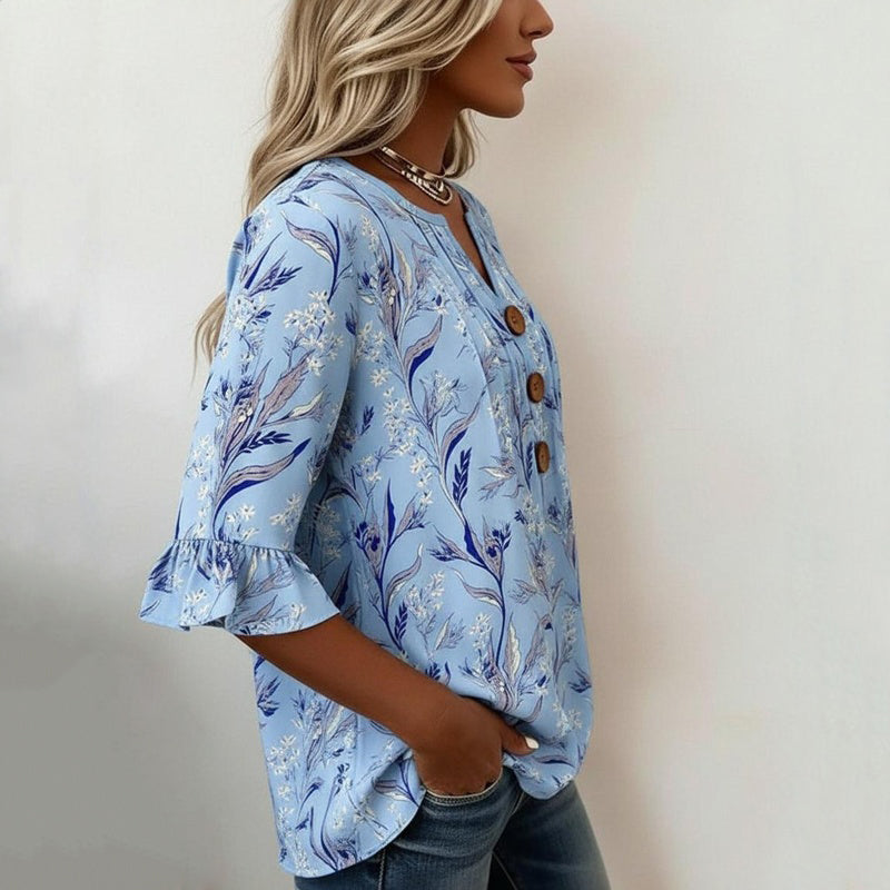 Blouse vintage avec imprimé floral