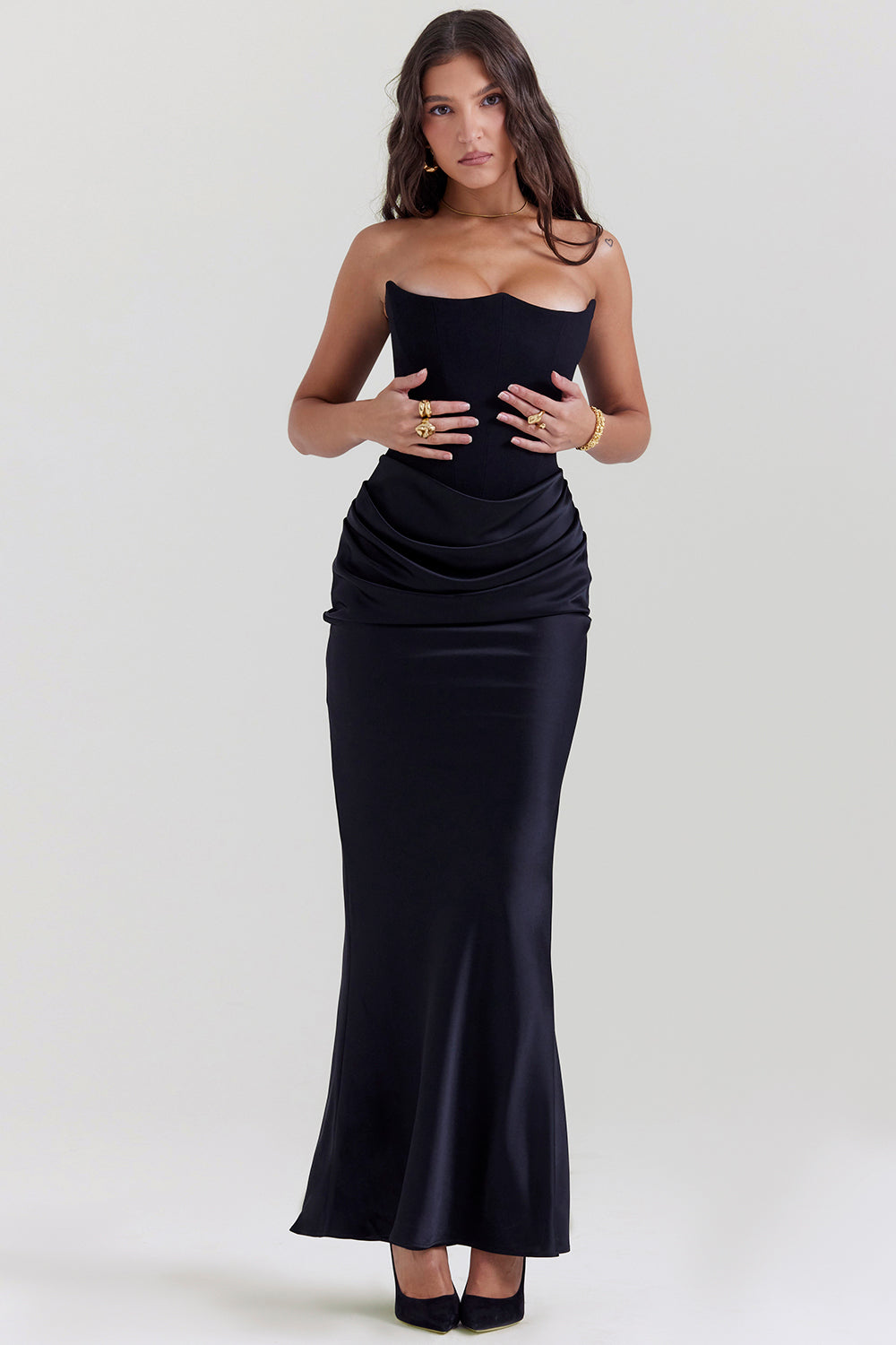 Persephone — Ivory Strapless Corset Gown