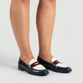 Isolde Slip-On — Chalk & Azul Suede