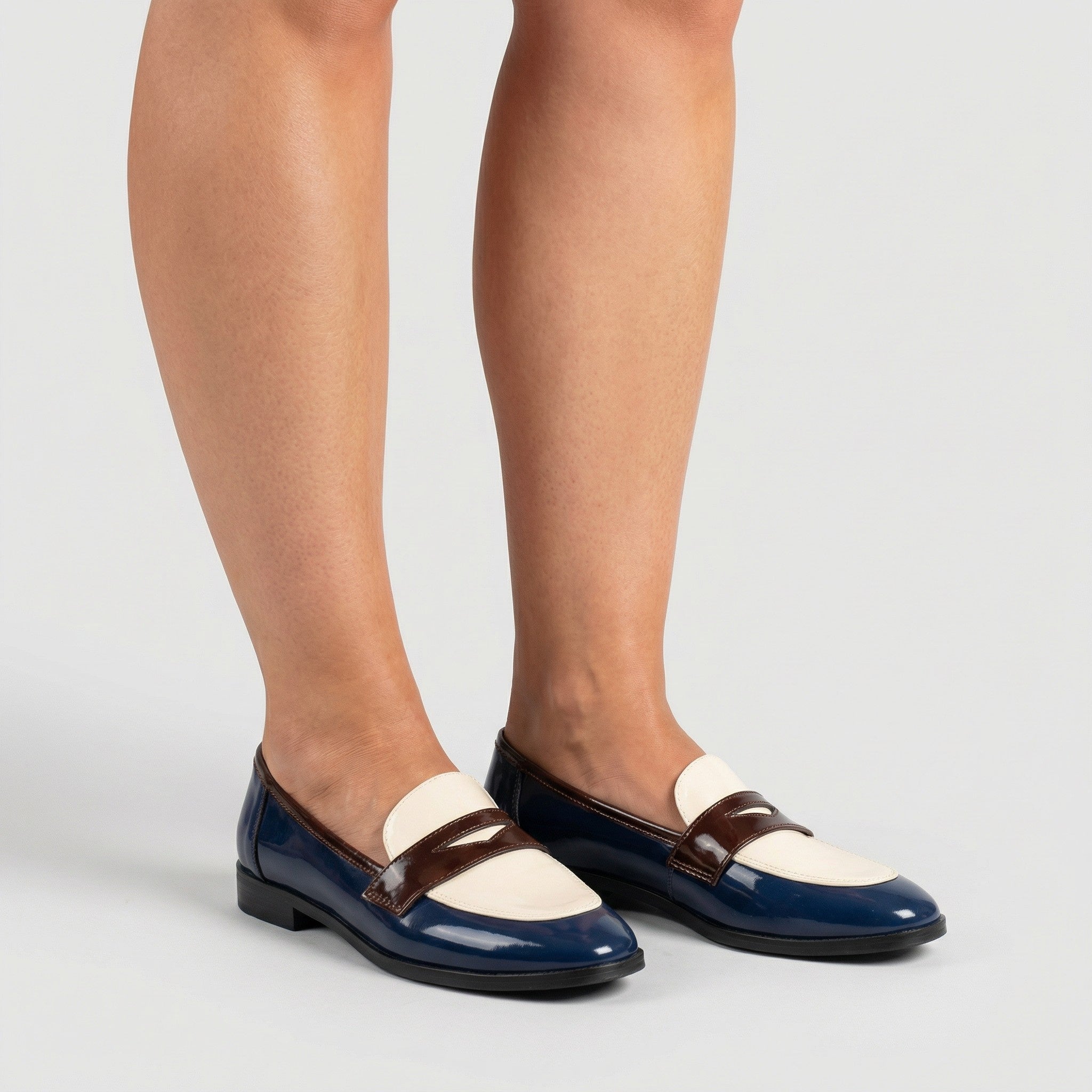 Isolde Slip-On — Chalk & Azul Suede