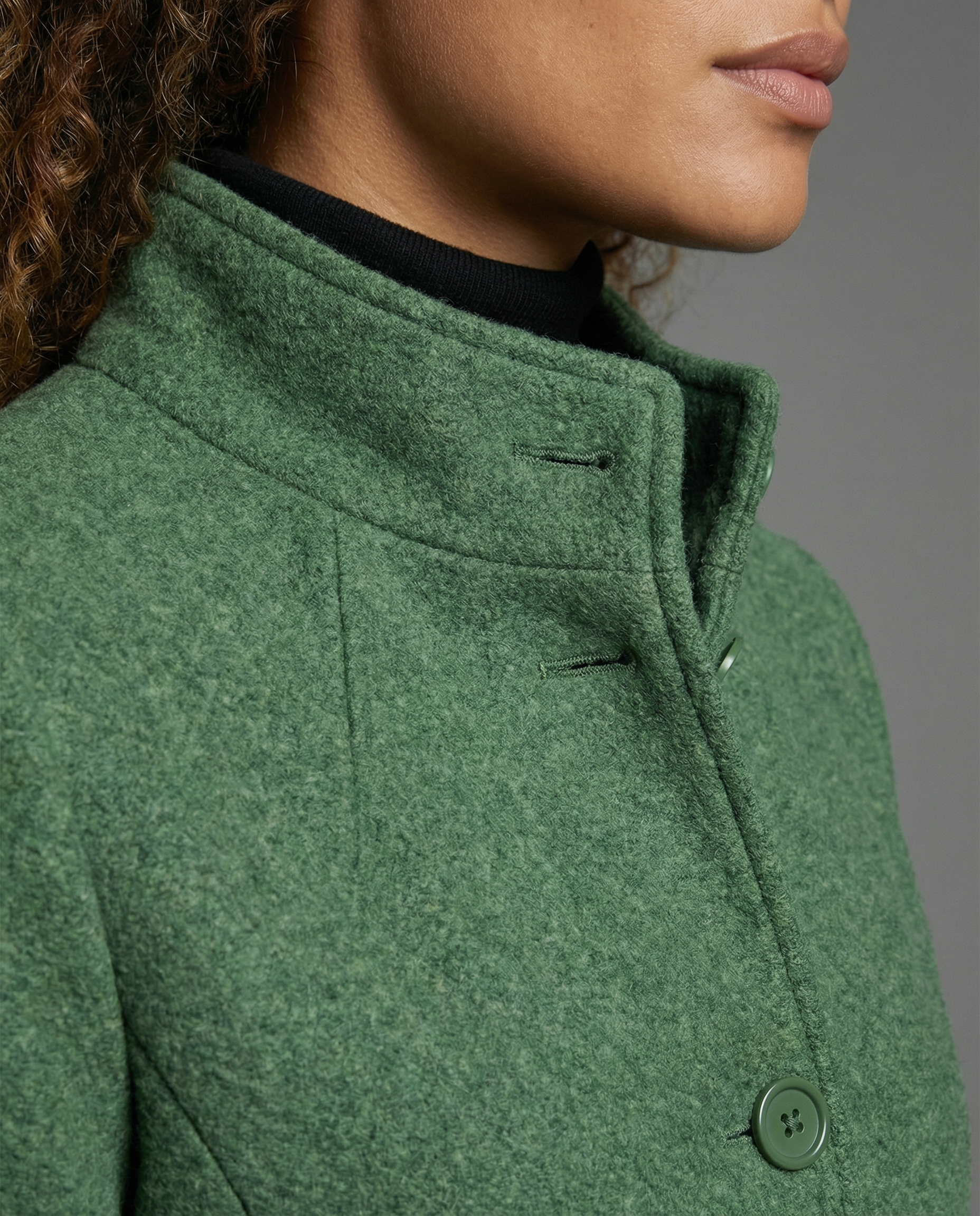 The Soren — Mist Wool-Blend Coat