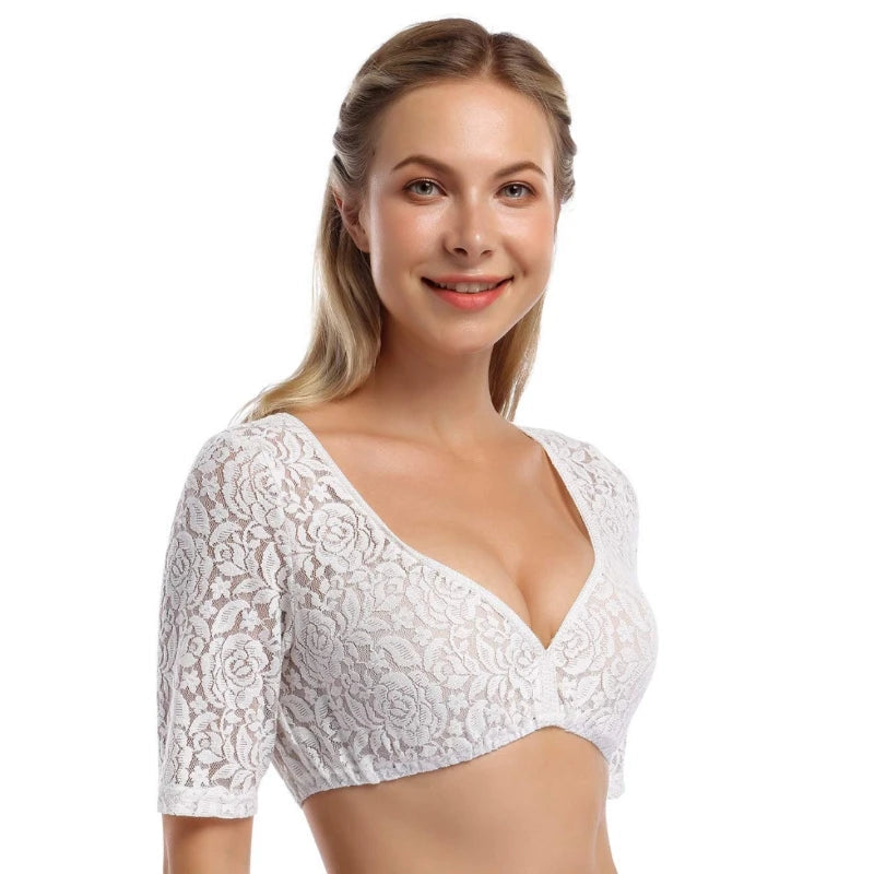 Calla Lace Crop — Ivory Veil